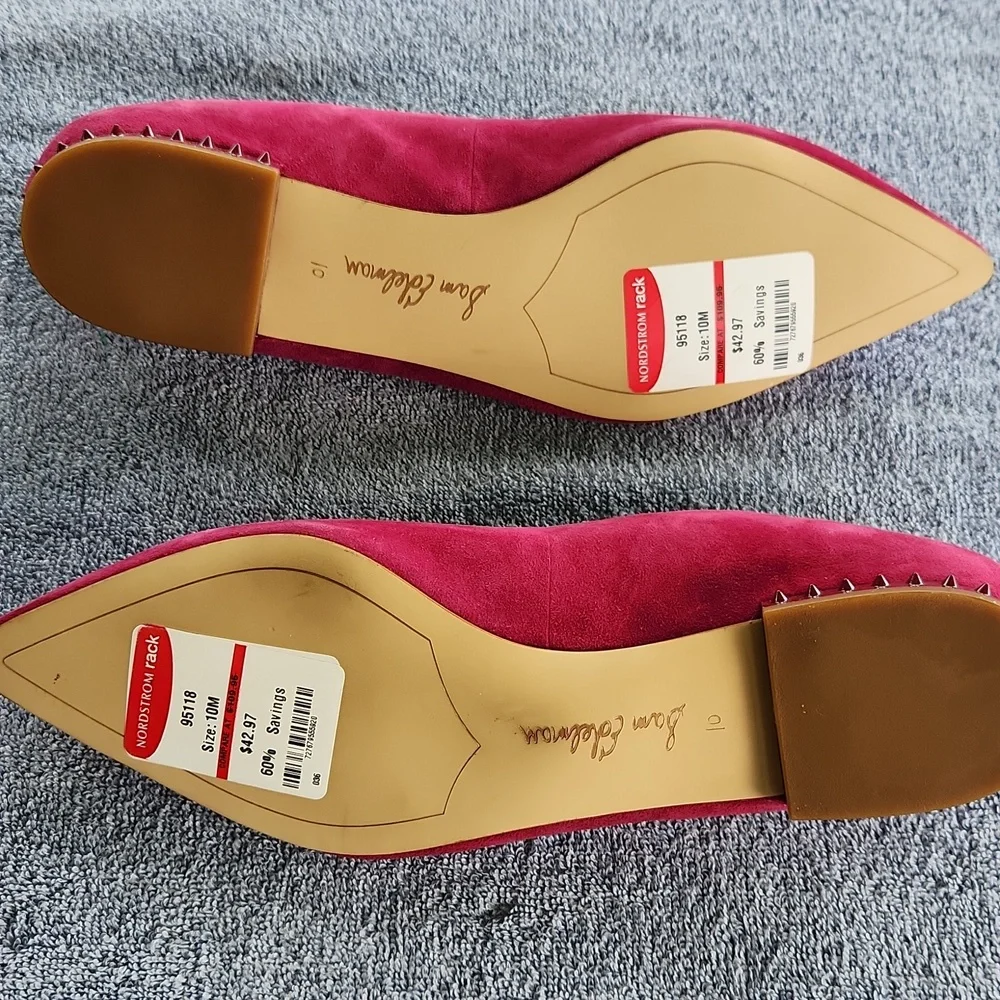 Sam Edelman Women's Pink Suede Flats - Picture 2 of 3